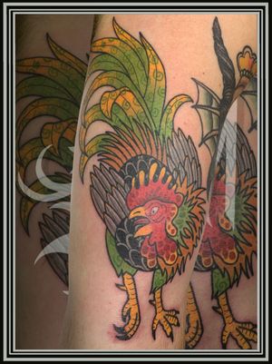 A rooster for a friend of mine ❤︎❤︎❤︎#rooster #roostertattoo #color #colortattoo 