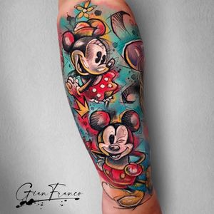 “Mickey & Minnie” -Sketch & color- Gianfrancotattooartist@gmail.com . . . . . . . #cedrik #bcn #barcelona #barcelonatattoo #tattoospain #spaintattoo #sketch #sketchtattoo #barcelonacity #barceloneta #disney #disneytattoo #disneyworld #disneyland #mickeymouse #minniemouse
