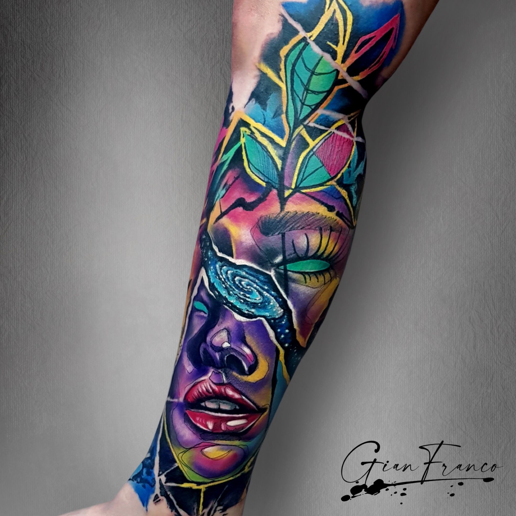 Full color scale of the universe tattoo 34 years old  ragedtattoos