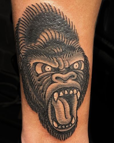 An angry gorilla. 
