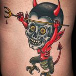 Demon baby rib tickler. Completed in 3 sessions. 