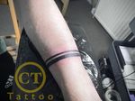 Wristband tattoo. Straight lines are a must ! Only negative aspect is that it needs frequent touch ups to keep it looking on point