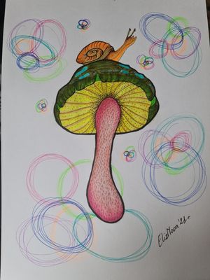 #snail #mushroom #colour 