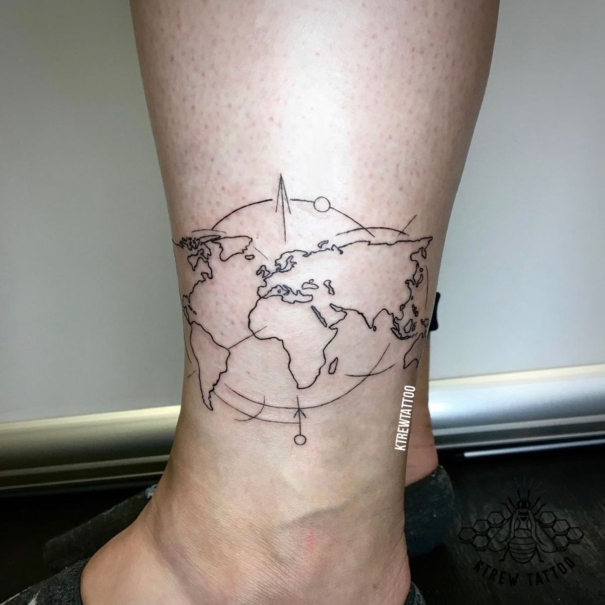 Tattoo Uploaded By Kirstie Trew Fineline World Map Outline Tattoo By Kirstie Ktrew Tattoo Birmingham Uk Finelinetattoo Worldmap Tattoo Ankletattoo Linework Tattoos Tattoodo