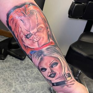 Chucky and Tiffany tattoo 