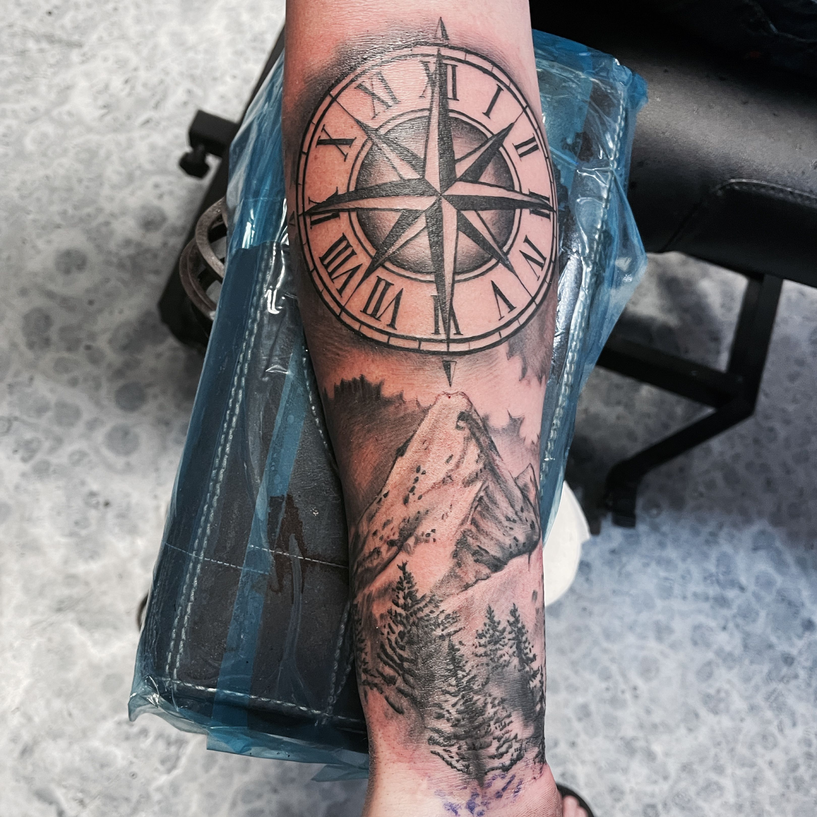 Compass and Mountain Tattoo Greeting Card for Sale by MaplewoodMerch   Redbubble