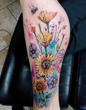 Watercolor floral piece 