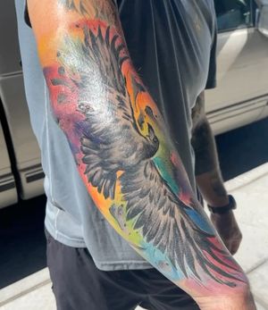 Watercolor Raven 