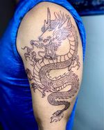 Chinese dragon outline done for Carlos, color to add on the next session! 🐉 ⁣ ⁣ ⁣email to book. ⁣ ⁣ ⁣ ⁣ #chinesedragon #wip #workinprogress #outlinetattoo #slatecartridges #worldfamousink #dragontattoos #smalltattoos #mentattoos #halfsleevetattoo #finelinetattoo #smalltattoos #explore #ink #inked #tattoos #handtattoos #axysrotary #axysvalhalla #axysvalhallarotarypen