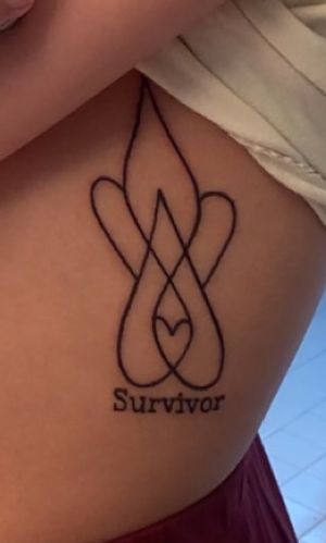 A tattoo I drew out to symbol my story of being a survivor of sexual assault💙 (my latest tattoo)