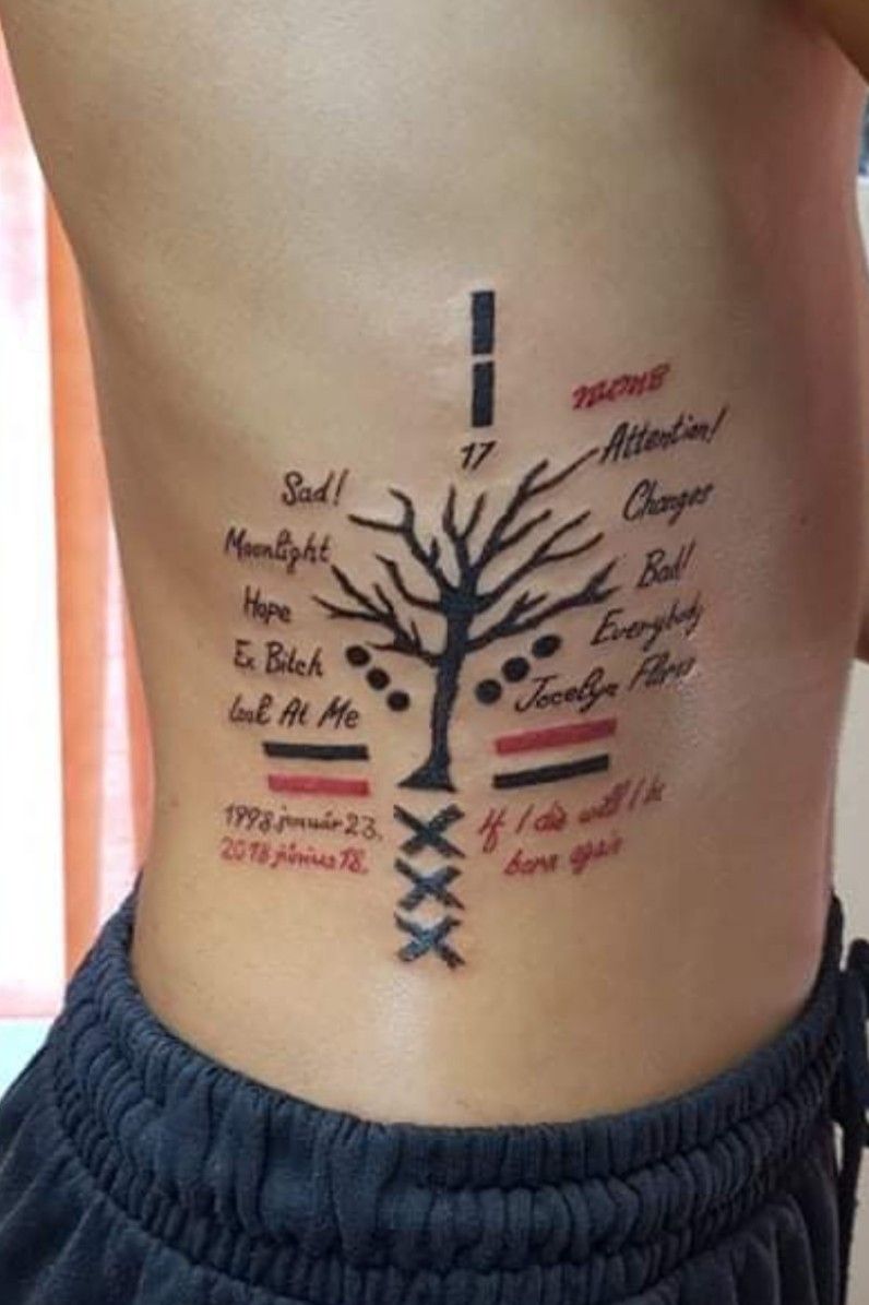 could someone explain the meaning of Xs tree tattoo  rXXXTENTACION