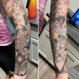Floral and filler with shading 