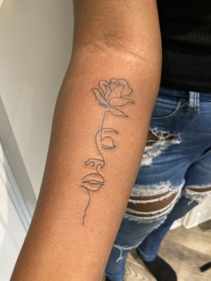 Single line tattoo
