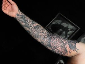 Dragon sleeve 5 full sessions Рукав выполнен за 5 сеансов