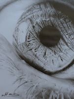 Eye done with graphite pencils