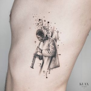 Musician / Sax Tattoo Dotwork