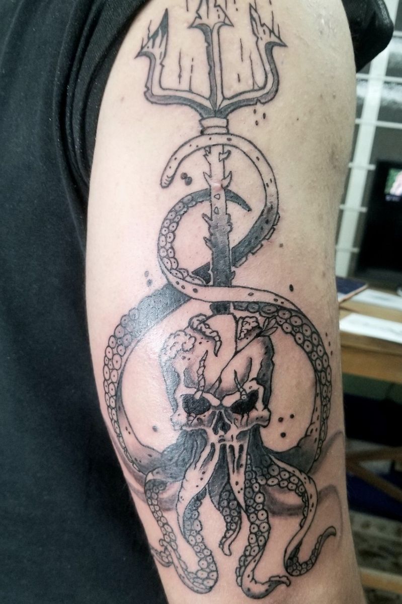 evil octopus tattoo
