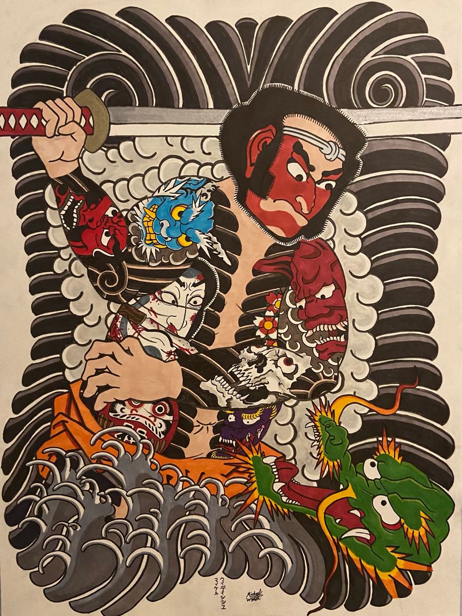 The Japanese Tattoo Duo Taki And Horitomo Tattoo uploaded by Michael Wydysh • First time designing a back piece
