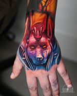 Anubis hand tattoo