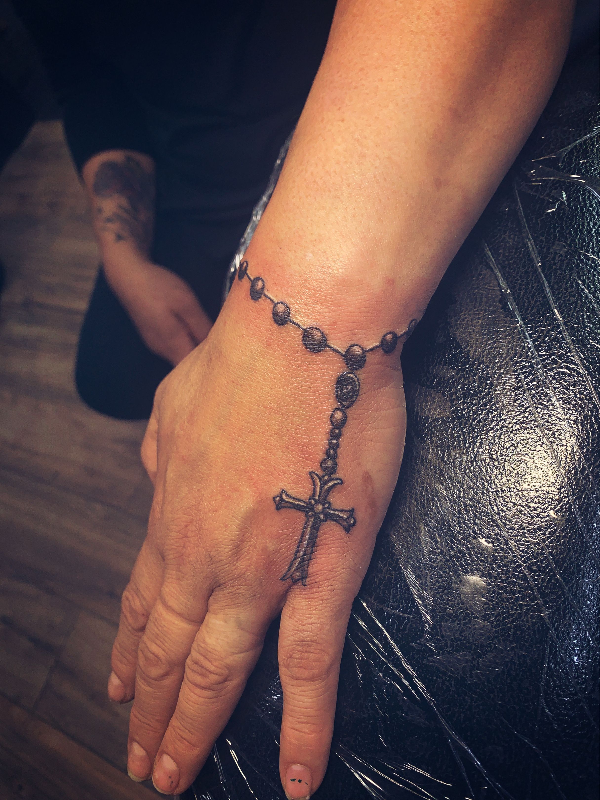 DRIAN on Twitter Started a cool rosary tattoo In the next few  sessions the beads will be filled and well work our way up the arm  ending at the tricep httpstcoJfrsJsEfmB 