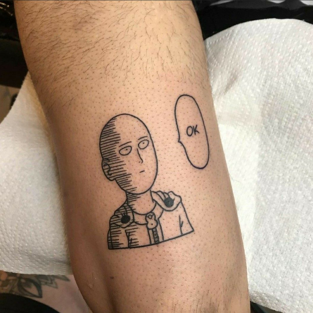 One punch man ok tattoo face swap Im not the owner  iFunny Brazil