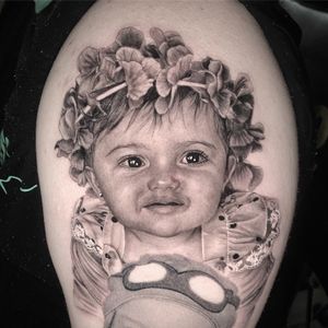 Daughter portrait tattoo