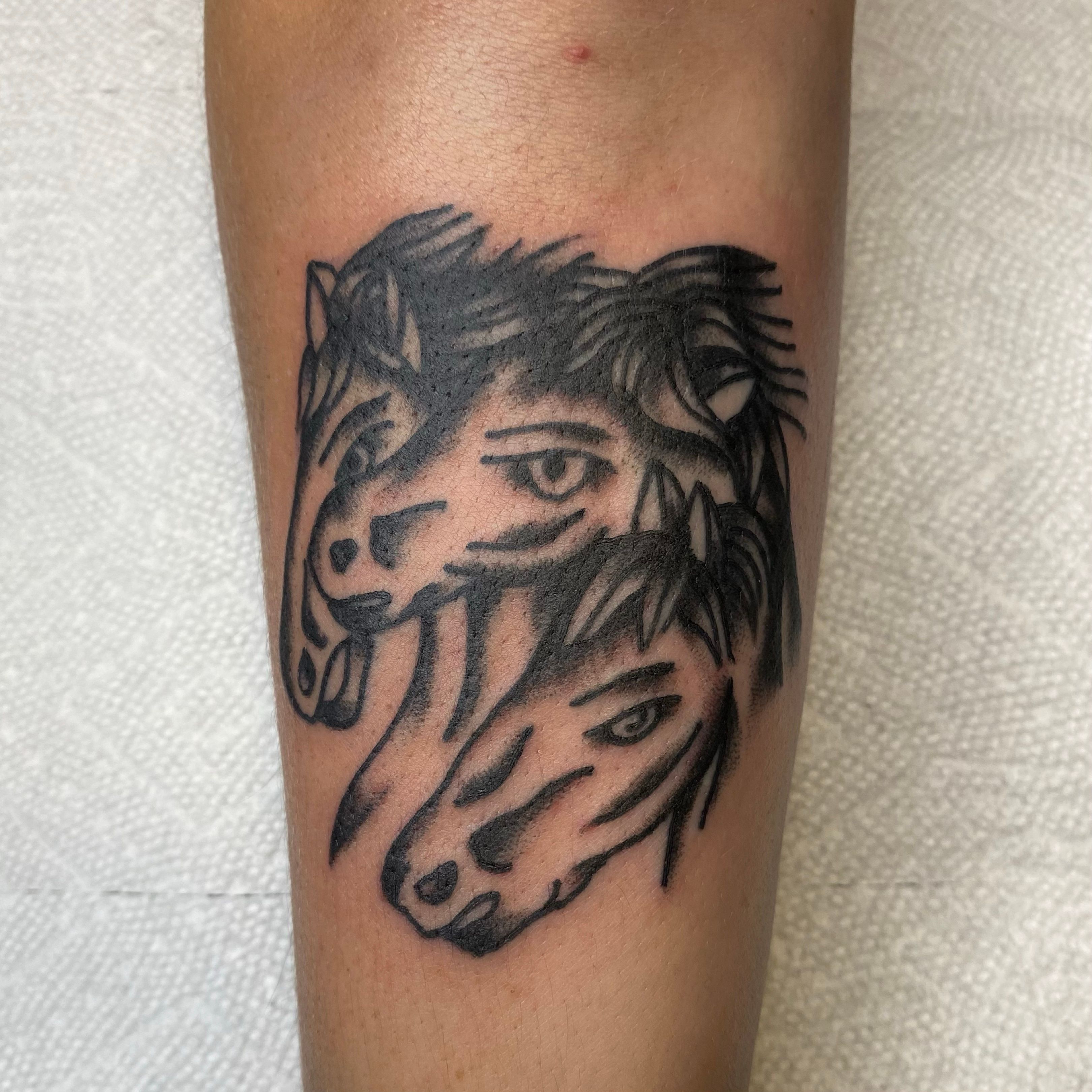 Wolf Tiger Horse Rainbow Tribal Tattoo by Feynix on DeviantArt
