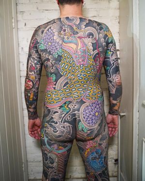 Body suit by JP Rodrigues#bodysuit #japanesetattoo 