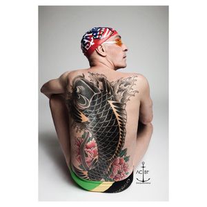 Back tattoo by JP Rodrigues#japanesetattoo #japanesefish #fishtattoo #backtattoo