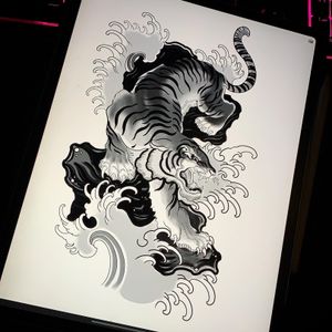 Tiger design available 🙌🏻🙌🏻 #tattoodesign #tiger #sketch #leeds 
