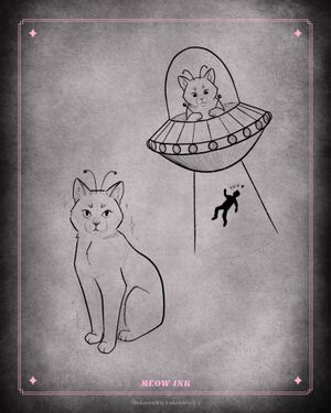 Available tattoo designs#alien #cats #catalien #aliencat #funny