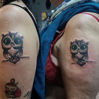 Sówki 🥺 #tattoo #tattoos #tattoolover #tattooartist #tattooist #zielonekaczki #tattoos #tatuaże #tatuaż #inkedgirls #inked #owl 