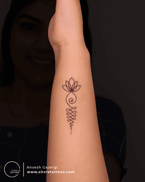 Unalome Tattoo by Anvesh Gajengi at Circle Tattoo