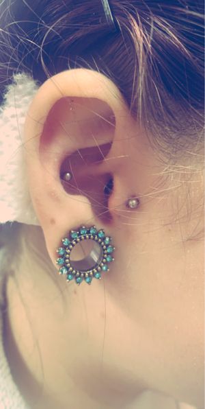 Tragus and conch piercings 