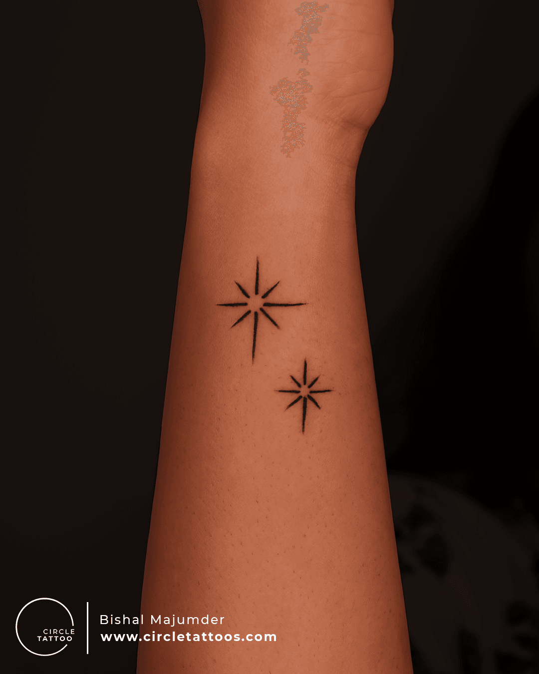 Fine line minimalist star tattoo done... - Lucky Lark Tattoo | Facebook