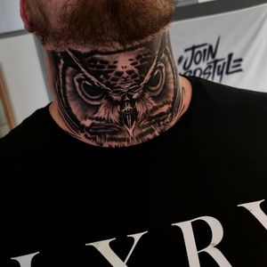 Owl tattoo by hardstyle ink Eno Mlakar