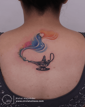 Magic lamp Tattoo by Bishal Majumder at Circle Tattoo.