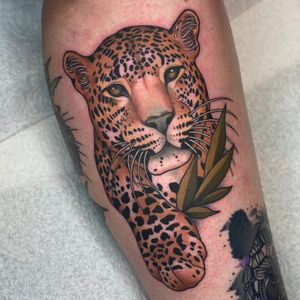 Neo traditional leopard 