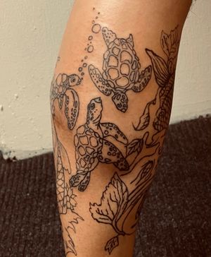 3 turtle tattoo practice #4