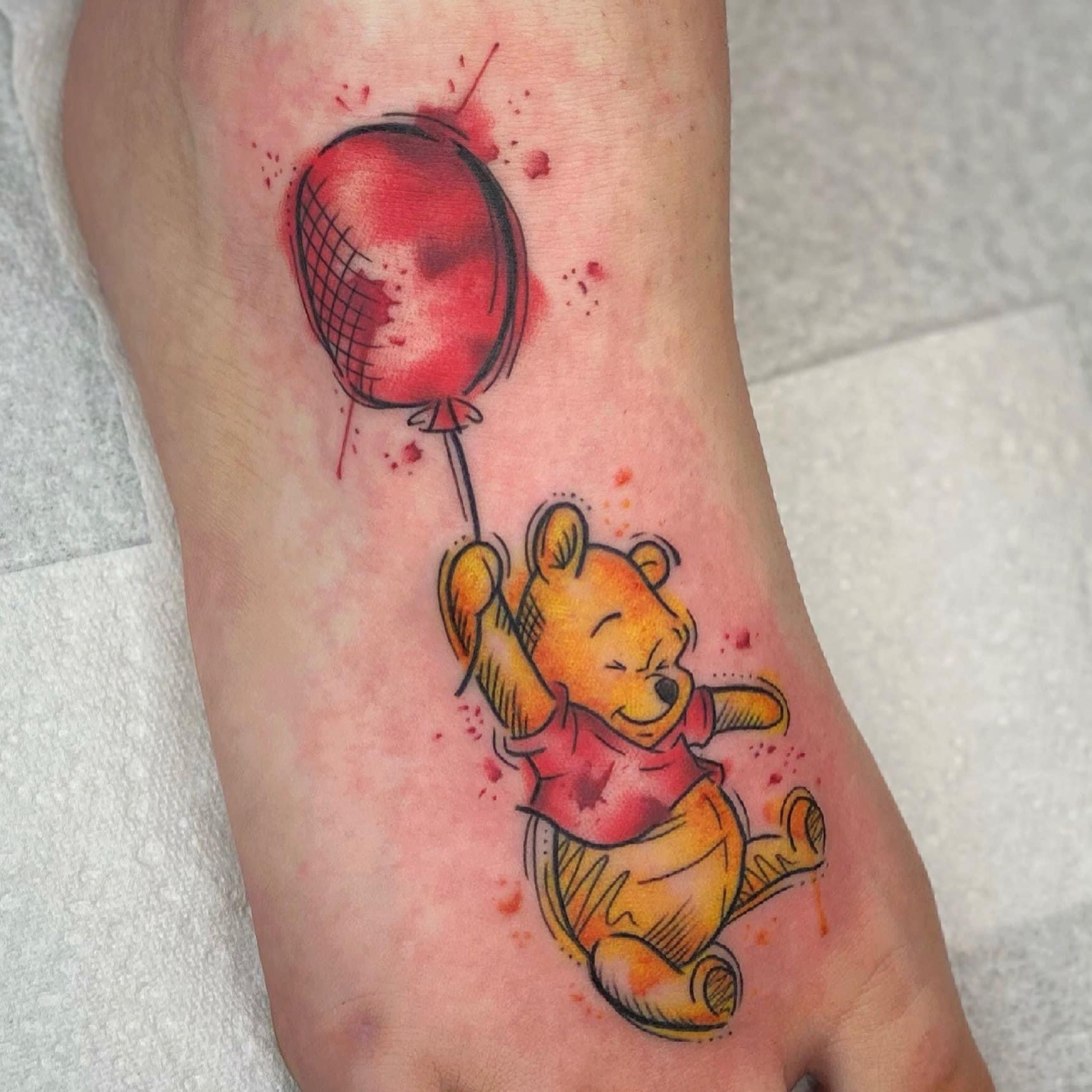 Cute Pooh Disney Tattoo  Disney Simple Tattoos  Simple Tattoos  MomCanvas