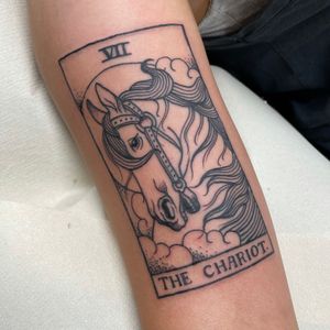 The Chariot Tarot Card by Vicky Morgan at Bodycraft, Nottingham