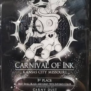 First place in small black and grey with infused color!!