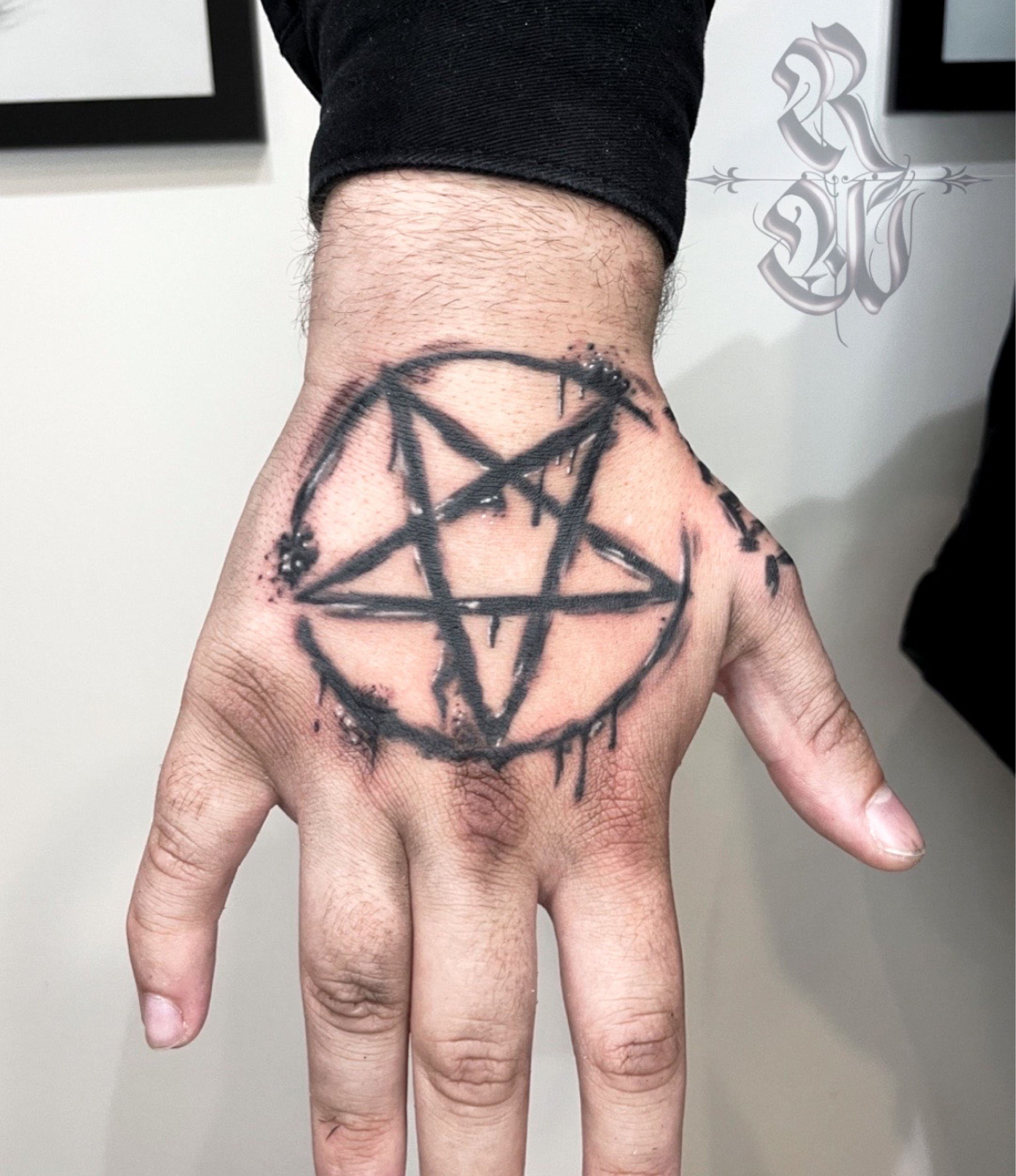 Pentagram Pentacle Tattoo, MAGIC SPELL, magic, tattoo png | PNGEgg