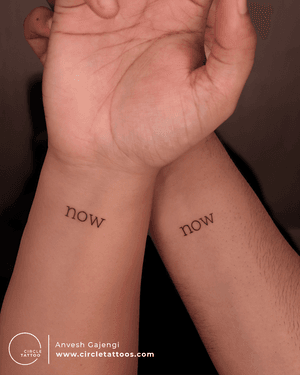 Matching Tattoos by Anvesh Gajengi at Circle Tattoo.