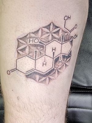 My most recent by sterling. Cortisol (a stress hormone) with a nice hexagonal pattern