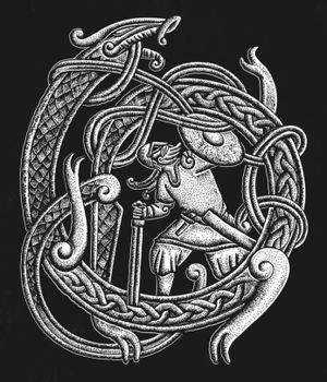 I want this mixed in with different scenes and norse serpents running down my bicep and up my shoulder blade down to my back let me know who can do it 🤙🏻