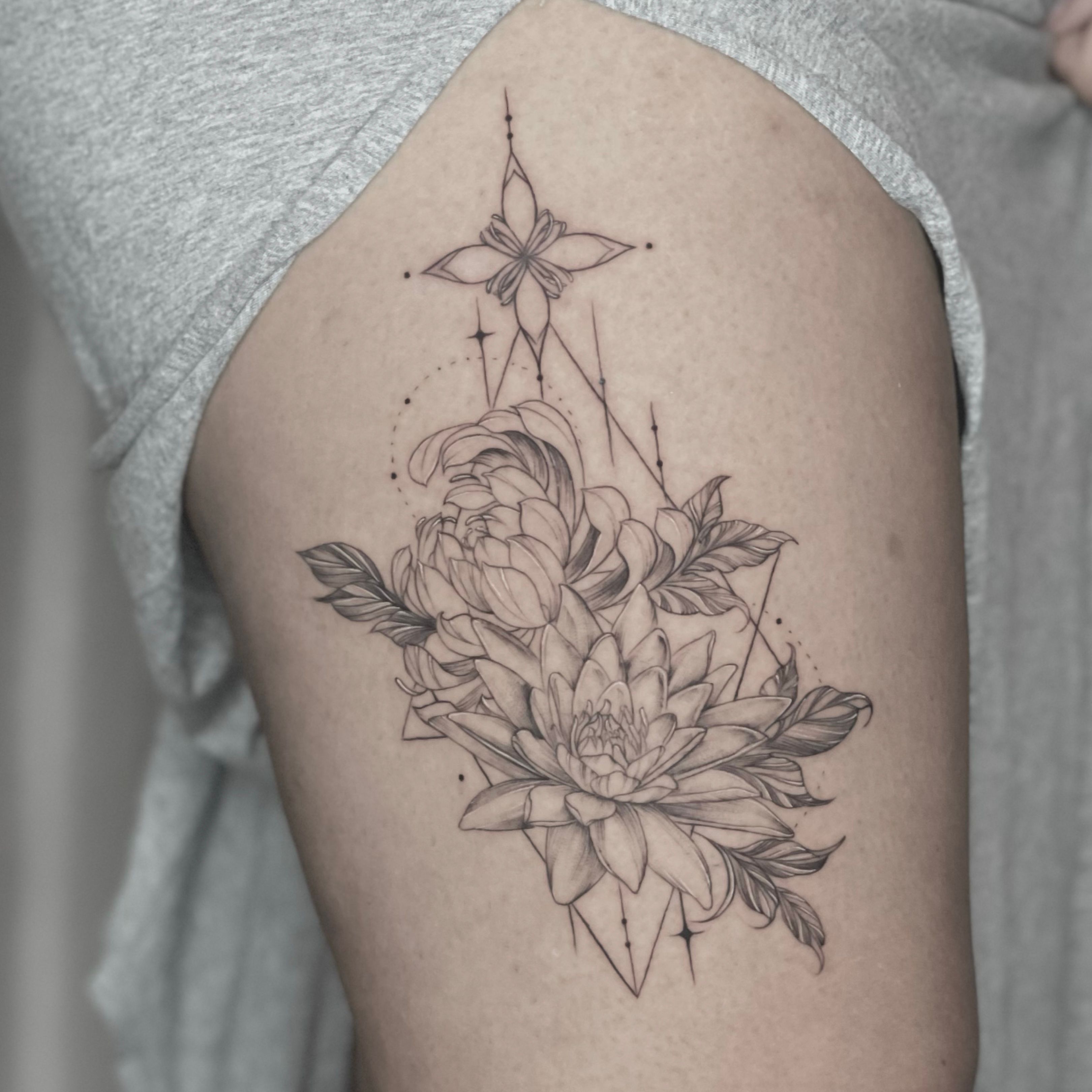 Small Water Lily Tattoo for Minimalist on Hand / Wrist / Ankle / Foot,  Simple Watercolor Water Lily Flower Tattoo, Tiny Purple Floral Tattoo - Etsy