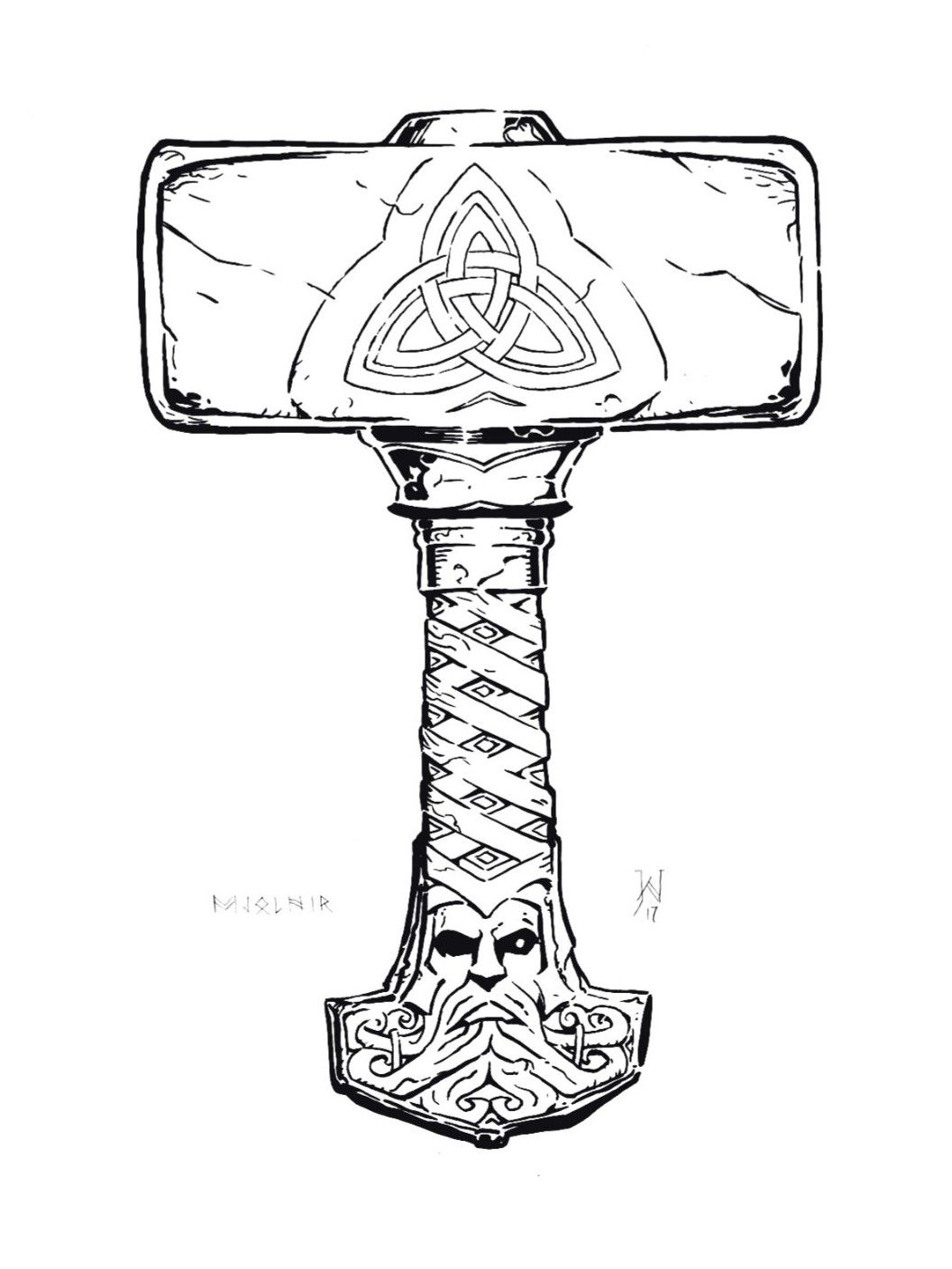 Amazon.com: Ebros Gift Viking Ram Skull Thor Hammer with Runes Knotwork  Wall Decor Norse God of Thunder Thor's Mjolnir Wall Plaque Figurine  Scandinavian Mythology Collectible : Home & Kitchen