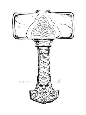 Mjolnir I will be getting under my tattoo of Odin, Sköl ! 