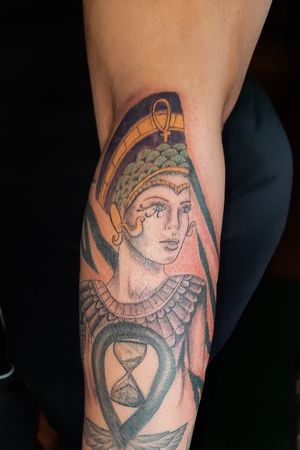 Egyptian piece in color original tattoo art piece selected by the Canvas. 
